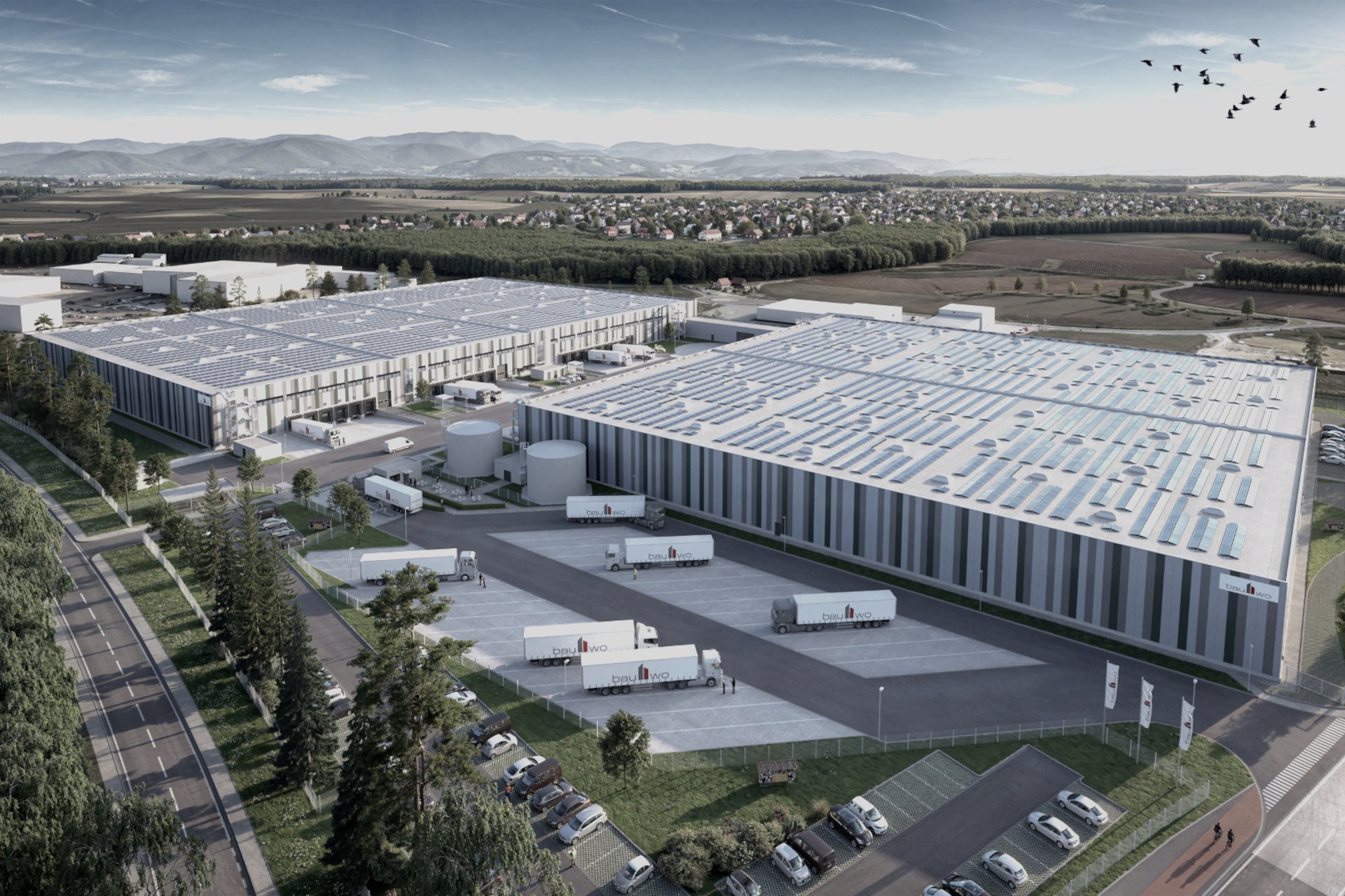 Logistik & Zentralläger — Außenfläche eines Logistikzentrums